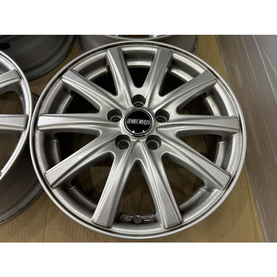 SPORT RUOTA アルミホイール 15 6j +45 シルバー 5穴 100 : タイヤ