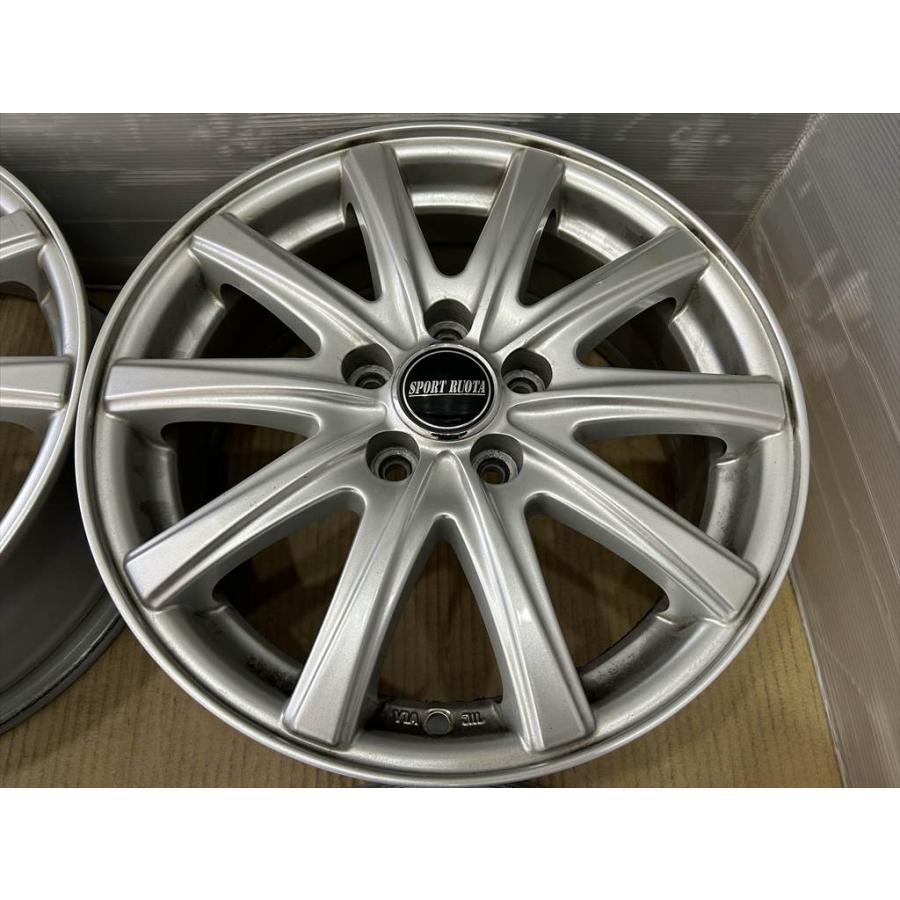 SPORT RUOTA アルミホイール 15 6j +45 シルバー 5穴 100 : タイヤ 