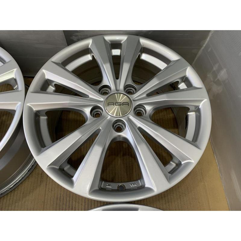 A.G.A Bayernアルミホイール4本セット AGA アルミホイール 16 6.5j +46 シルバー 銀 系 5穴 112 VW アウディ