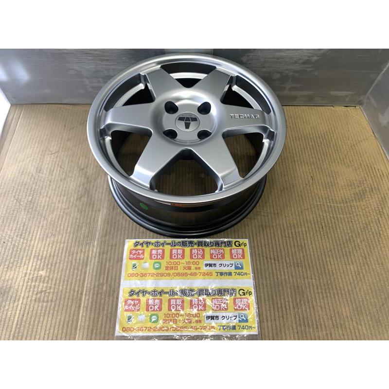 1本 TECMAG アルミホイール 16 6.5j +25＋ シルバー 4穴 108 ハブ65.1 