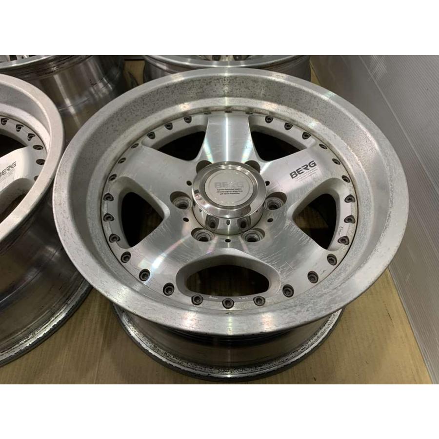 PCD139.7 6穴 ホイール BERG 8J 15インチ 255/70r15 タイヤまだまだ