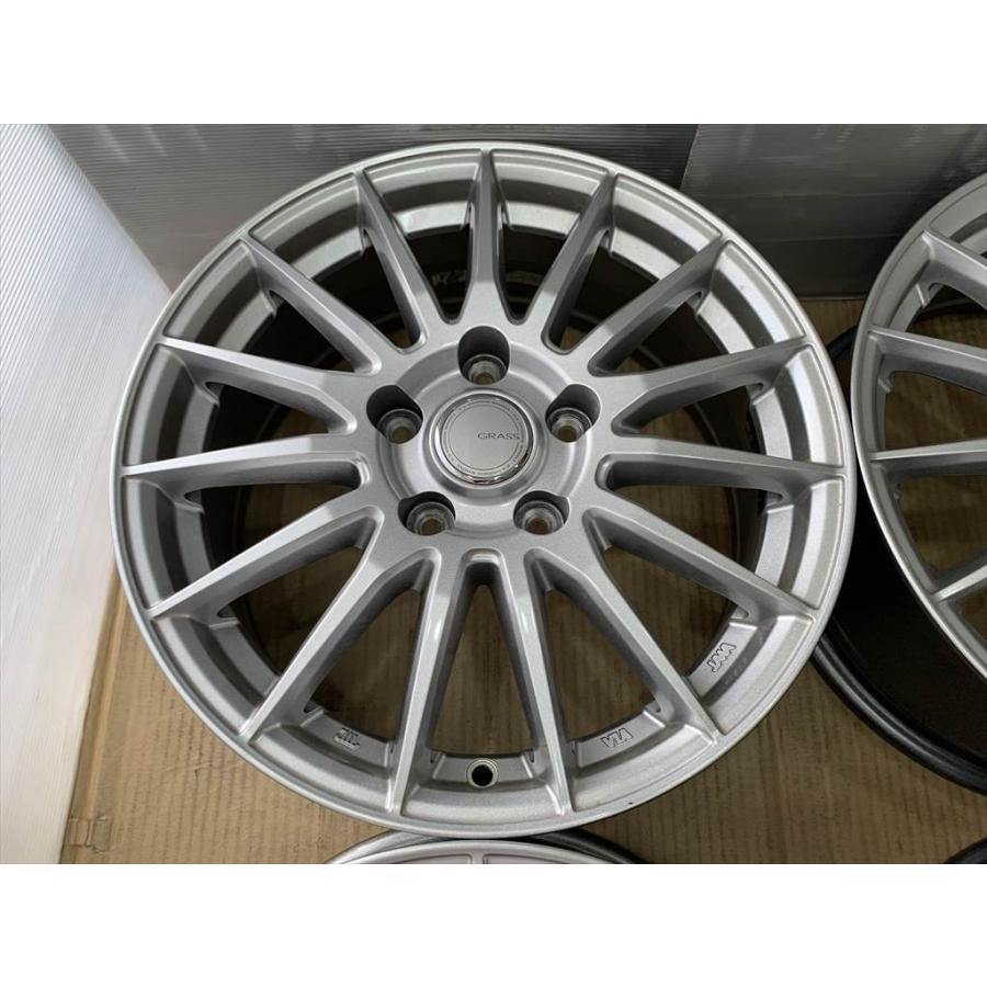 ヨコハマ GRASS DE 16x6.5j+53 114.3-5H 4本セット GRASS ZX 中古ホイール 4本 6.5J 16インチ PCD114.3 5穴 +38 ハブ73