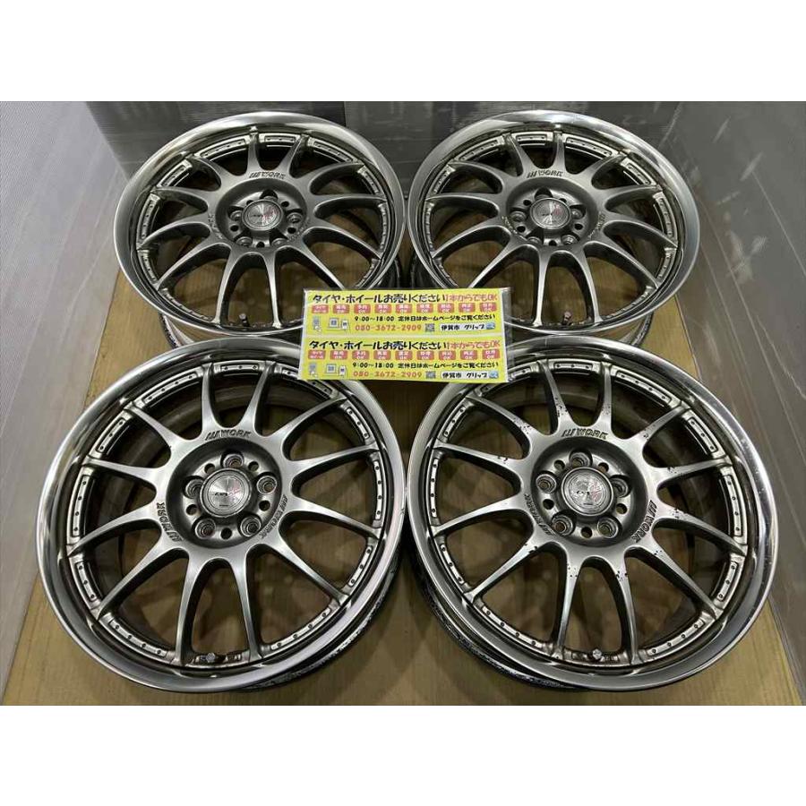 WORK WORK XSA 戦 アルミホイール 17 7j +52 シルバーメタリック 系 5