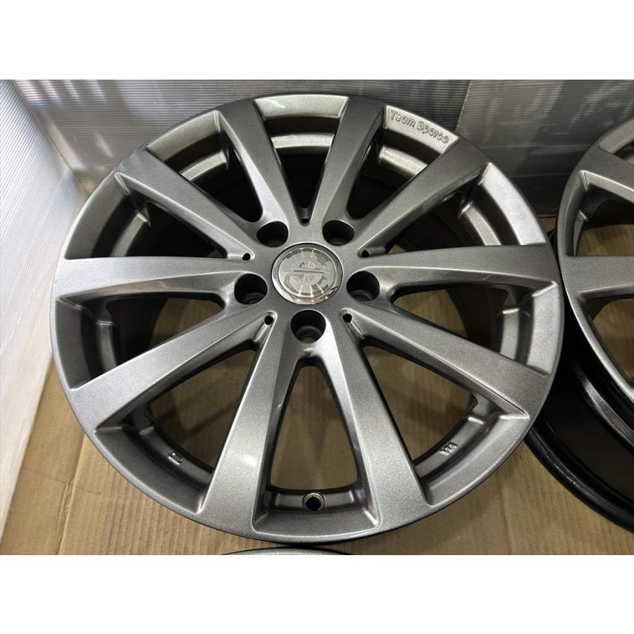 Team sparco アルミホイール 17 7.5j +53 ガンメタ 系 5穴 112 ハブ66の画像