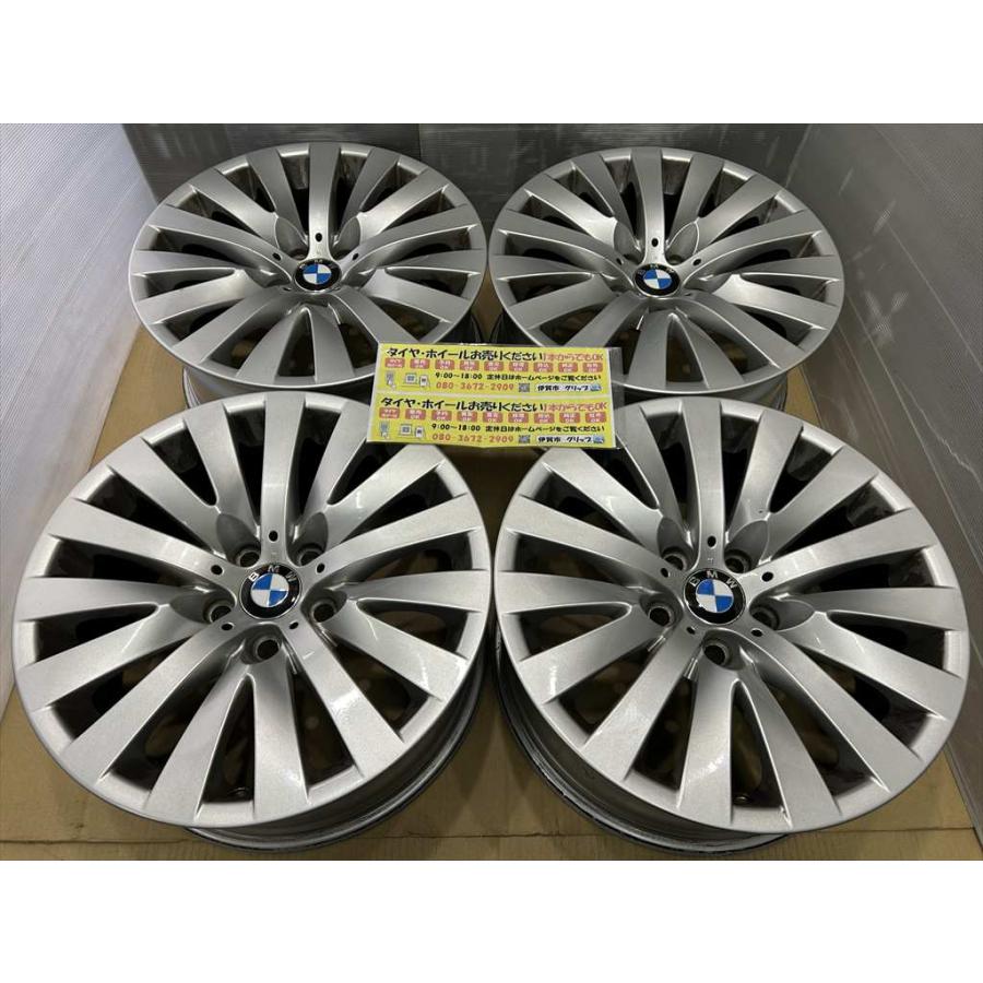ＢＭＷ純正18インチアルミ　５穴　ＰＣＤ120　18×8Ｊ　+20　ＲＯＡＤＳＴＯＮＥタイヤ　245/45ＺＲ/18　５シリーズに BMW BMW 7シリーズ F01 純正アルミホイール イタリア製 18 8j +30 5穴