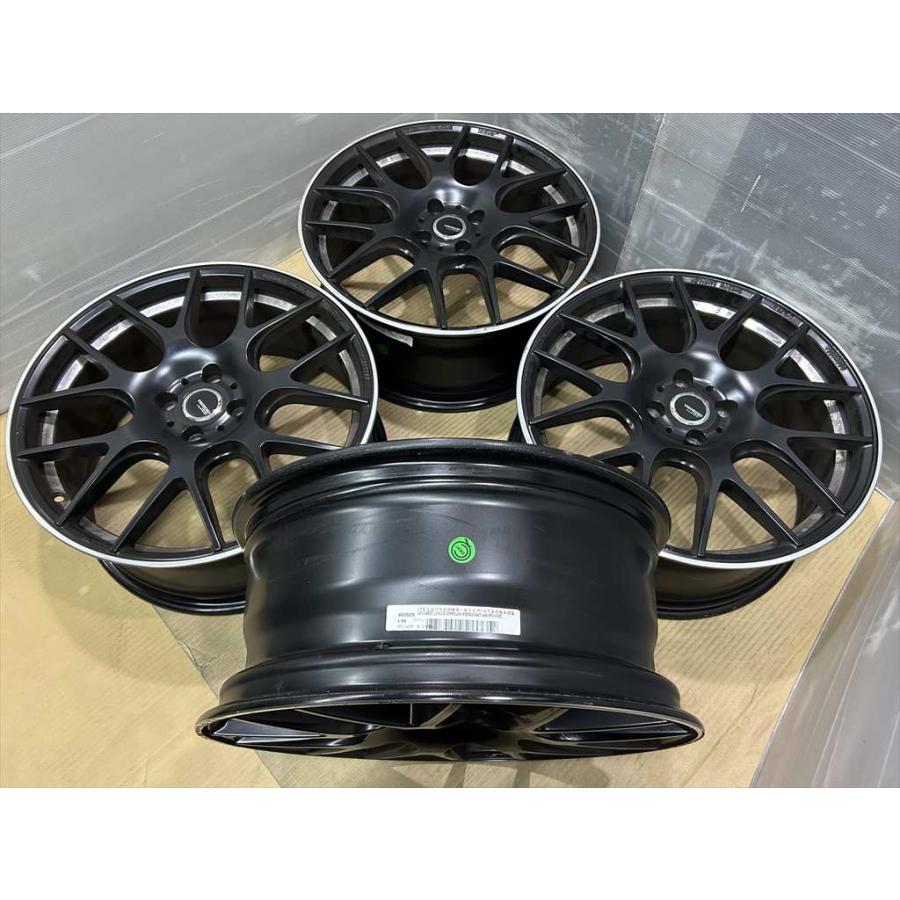 【手渡し限定】ファルティマ　18in 7J +48 PCD114.3 廃タイヤ付 ADVANTI RACING メッシュ アルミホイール 18 7.5j +48 マットブラック