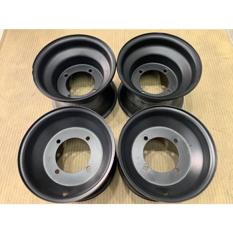 4輪 バギー用 8インチ 約5j 約6j マットブラック 4穴 約110 スチール