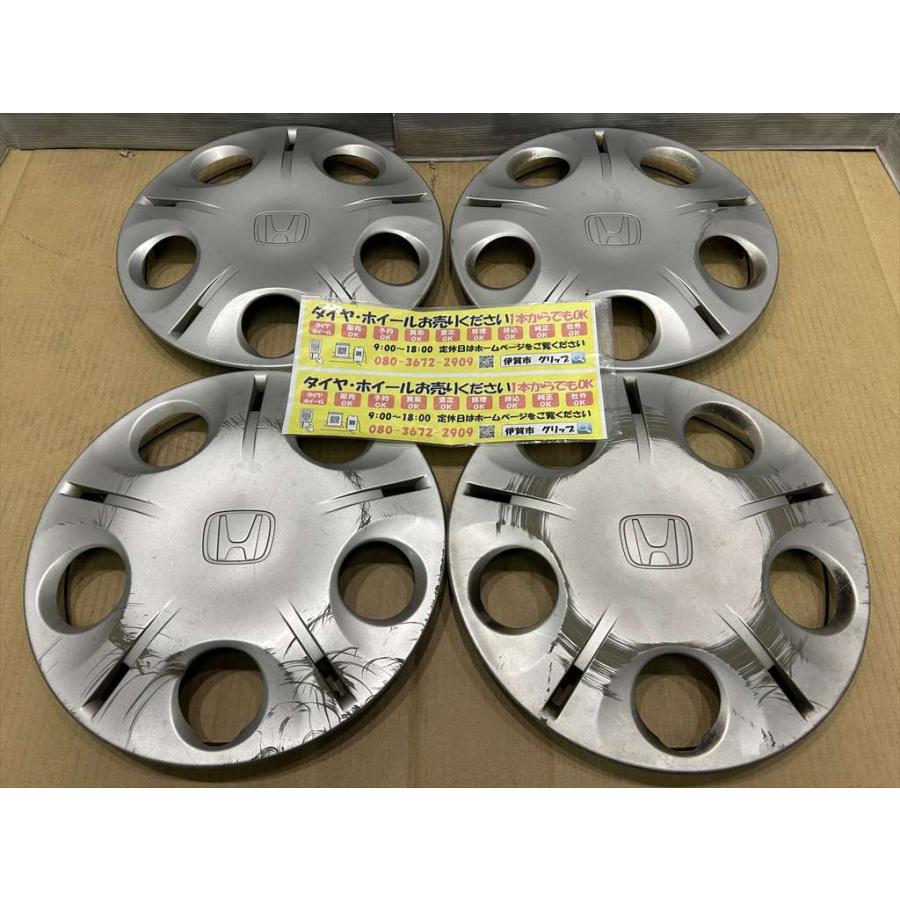2008 ライフ ホンダ 用 4枚 1台分 ホイールキャップ挟み込みタイプ ホワイトリボン 13インチ 送料無料 - ホイールキャップ インチ 13 タイヤ・ホイール