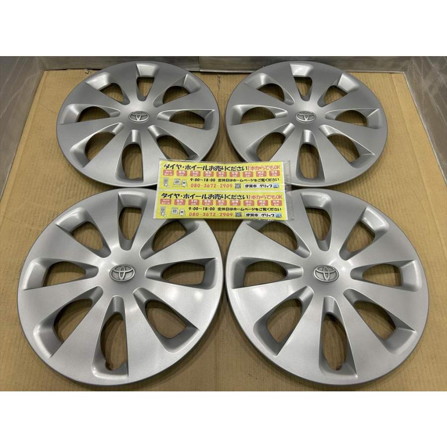 アクア 4枚 良品 15インチ TOYOTA AQUA 純正ホイールキャップ スチール