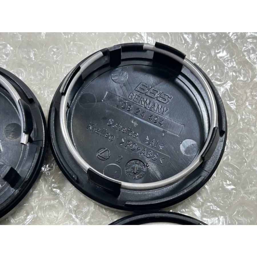 BBS 4枚 正規品 センターキャップ 09.24.494 ブラック シルバー文字