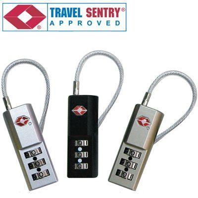 南京錠 TSAロック TSA コンビネーション ケーブルロック ワイヤー 鍵 旅行 海外旅行 トラベル TL-03T 2870 6点迄メール便OK（ko1a136） | 
