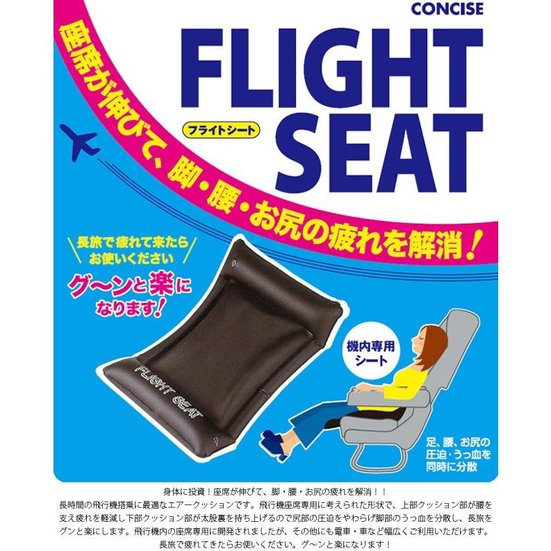 「レビュー記入でメール便送料無料」フライトシート コンサイス 日本製 エアークッション 旅行 トラベル 便利 腰当て 空気枕 325003-mail(1通2点迄)(ar0a013) |  | 01