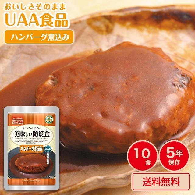 非常食 おかず ハンバーグ煮込み 10個セット 水・調理不要 最大5年保存 保存食 長期保存 常温 防災 災害 備蓄 美味しい防災食 アルファフーズ (ar3a002) | アルファフーズ