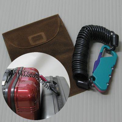 ケーブル式3桁ダイヤル錠 ハンディーロック 2ｍ 携帯用ポーチ付き BS-111 2点迄メール便OK（to3a006） | 