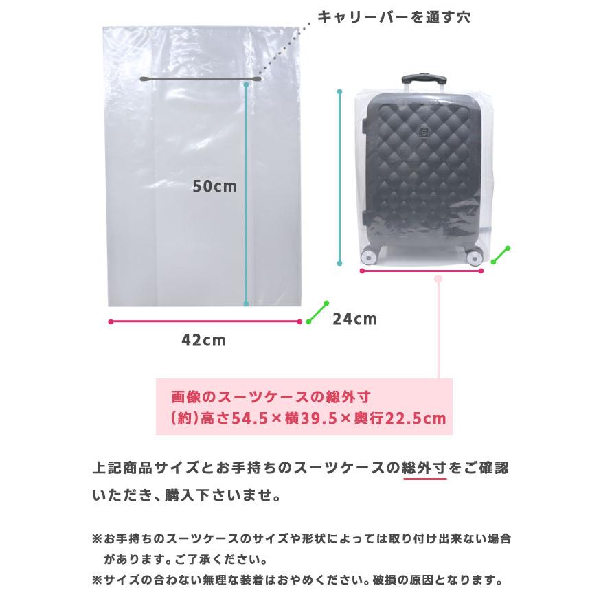 スーツケースカバー Mサイズ 透明 防水 GPT キャリーバッグカバー 日本