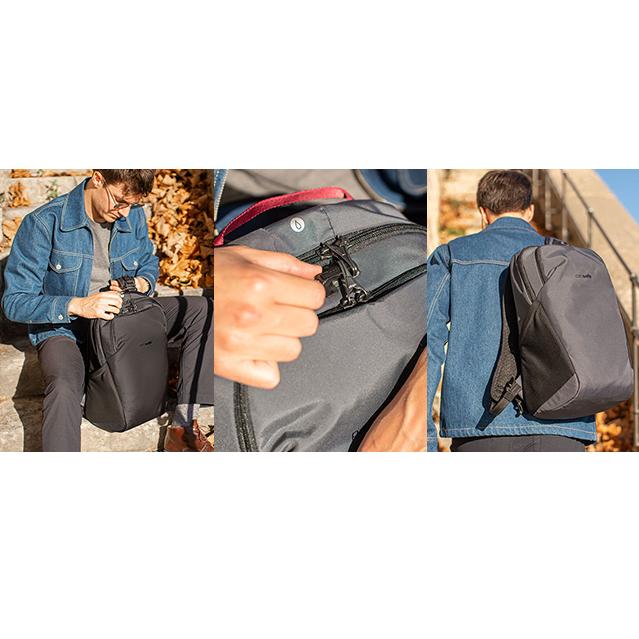 防犯用 スキミング防止 パックセーフ リュック バッグ リュックサック デイパック 海外旅行 セキュリティ バイブ20 RFIDブロック ポケット 12970352(ei0a217) | PacSafe | 19