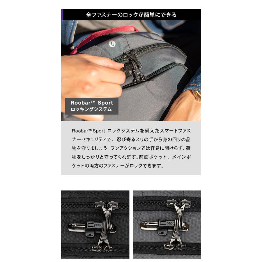 防犯用 スキミング防止 パックセーフ リュック バッグ リュックサック デイパック 海外旅行 セキュリティ バイブ20 RFIDブロック ポケット 12970352(ei0a217) | PacSafe | 05