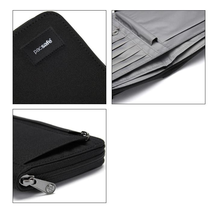 防犯用 PacSafe スキミング防止 パックセーフ パスポートケース 貴重品 RFIDセーフ コンパクトトラベルオーガナイザー 12970382(ei0a272) | PacSafe | 10
