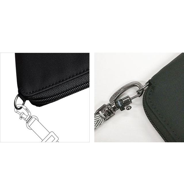 防犯用 PacSafe スキミング防止 パックセーフ 財布 スリム ウォレット 二つ折 RFIDセーフ バイフォールドウォレット 12970304 4点迄メール便OK(ei0a273) | PacSafe | 07