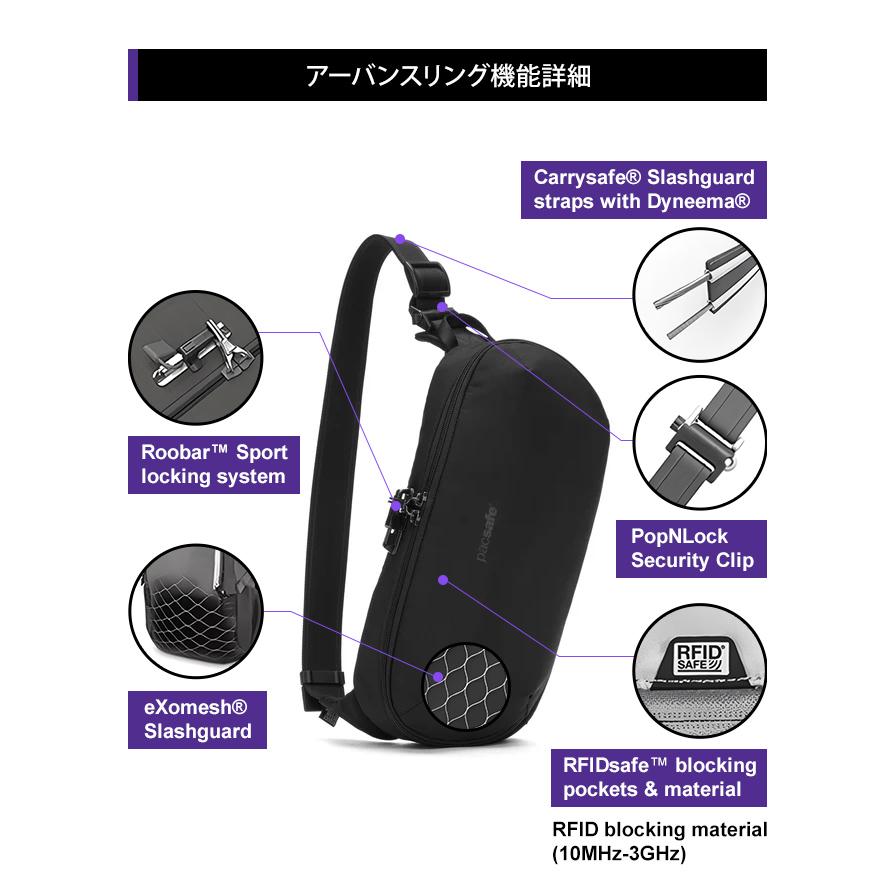 PacSafe（パックセーフ） 防犯用 スキミング防止 ワンショルダー