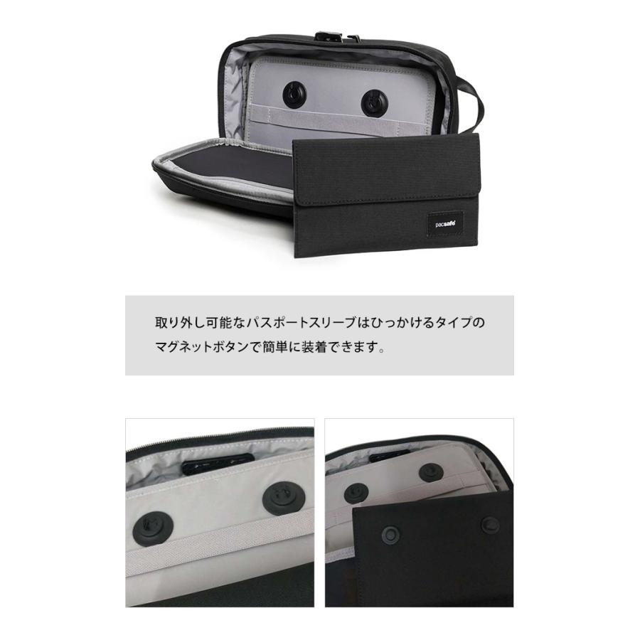 防犯用 PacSafe スキミング防止 パックセーフ パスポートケース