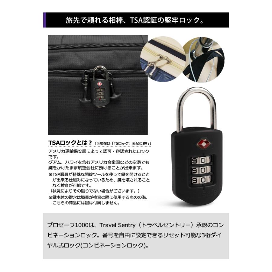 防犯用 パックセーフ ステンレススチールケーブル 3桁ロック TSA 南京錠 セット ケース PacSafe プロセーフ1000 Wケーブル 12970316 3点迄メール便OK(ei0a304) | PacSafe | 03