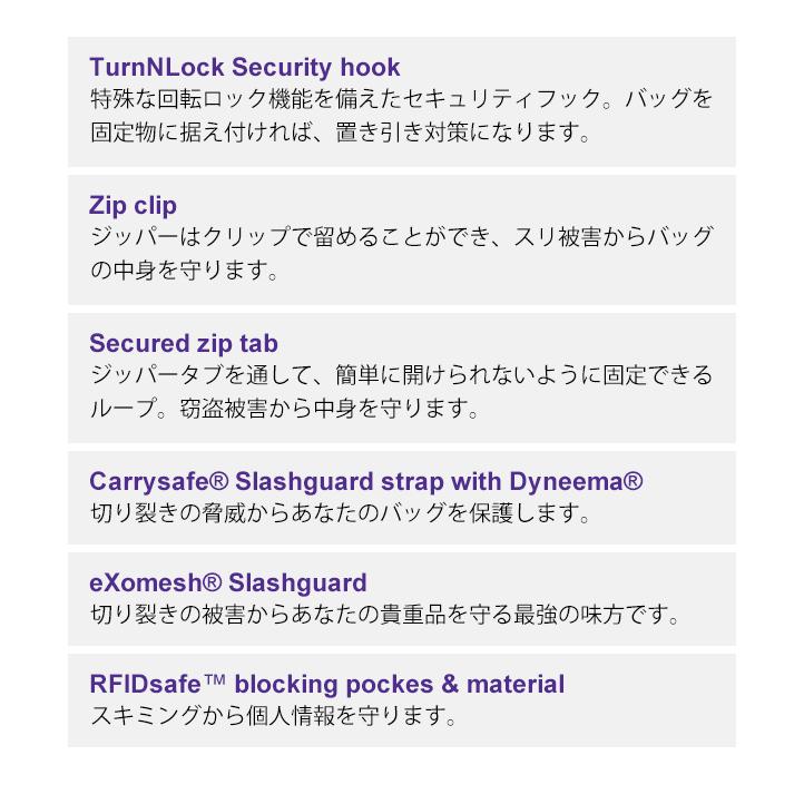 防犯用 スキミング防止 パックセーフ リュック バッグ リュックサック デイパック 海外旅行 セキュリティ W バックパック RFIDブロック 12970374(ei0a306) | PacSafe | 13