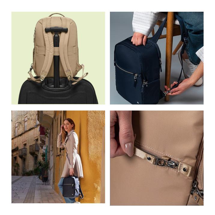 防犯用 スキミング防止 パックセーフ リュック バッグ リュックサック デイパック 海外旅行 セキュリティ W バックパック RFIDブロック 12970374(ei0a306) | PacSafe | 05