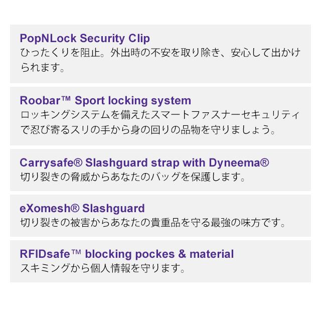防犯用 スキミング防止 パックセーフ ショルダーバッグ 2WAY 拡張 貴重品入れ 海外旅行 セキュリティ CX CV クロスボディ RFIDブロック 12970389(ei0a309) | PacSafe | 14