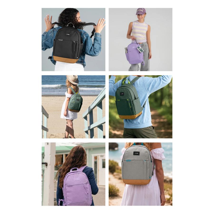 防犯用 スキミング防止 パックセーフ GO 15L バックパック リュック バッグ リュックサック デイパック セキュリティ RFIDブロック 12970330(ei0a326) | PacSafe | 04