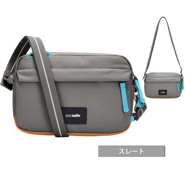 防犯用 PacSafe GO スキミング防止 パックセーフ ショルダーバッグ ボディバッグ 斜め掛け ロック付き 横型 クロスボディ RFIDブロック 12970332 (ei0a331) | PacSafe | 15