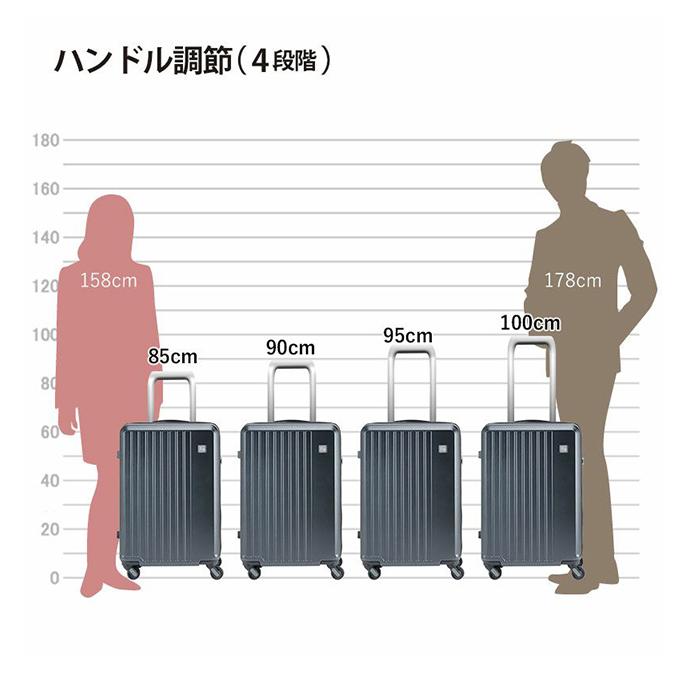 スーツケース Mサイズ キャスター交換 超静穏 中型 TSA ファスナー 軽量 LIEVE フリクエンター リエーヴェ 1-252 (en0a052) 「C」 | FREQUENTER | 14
