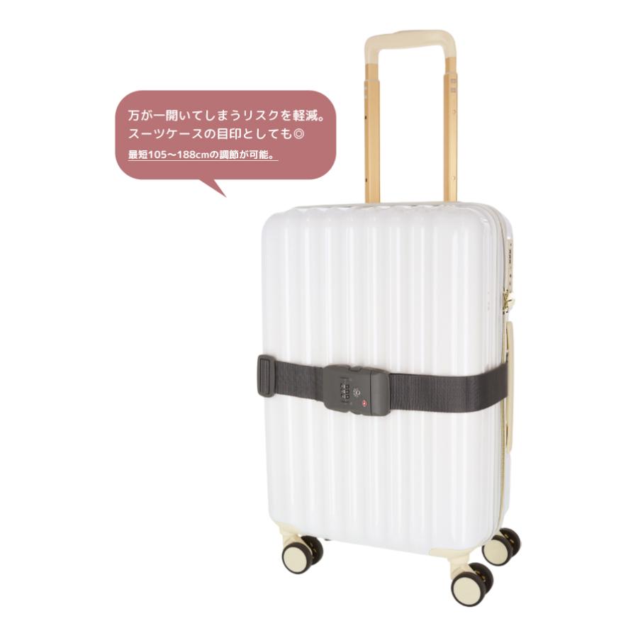 スーツケースベルト TSAロック 3桁ダイヤル gowell ゴーウェル スーツケースバンド キャリーケースベルト おしゃれ 固定 GW-0211 2点迄メール便OK(go0a331) |  | 06