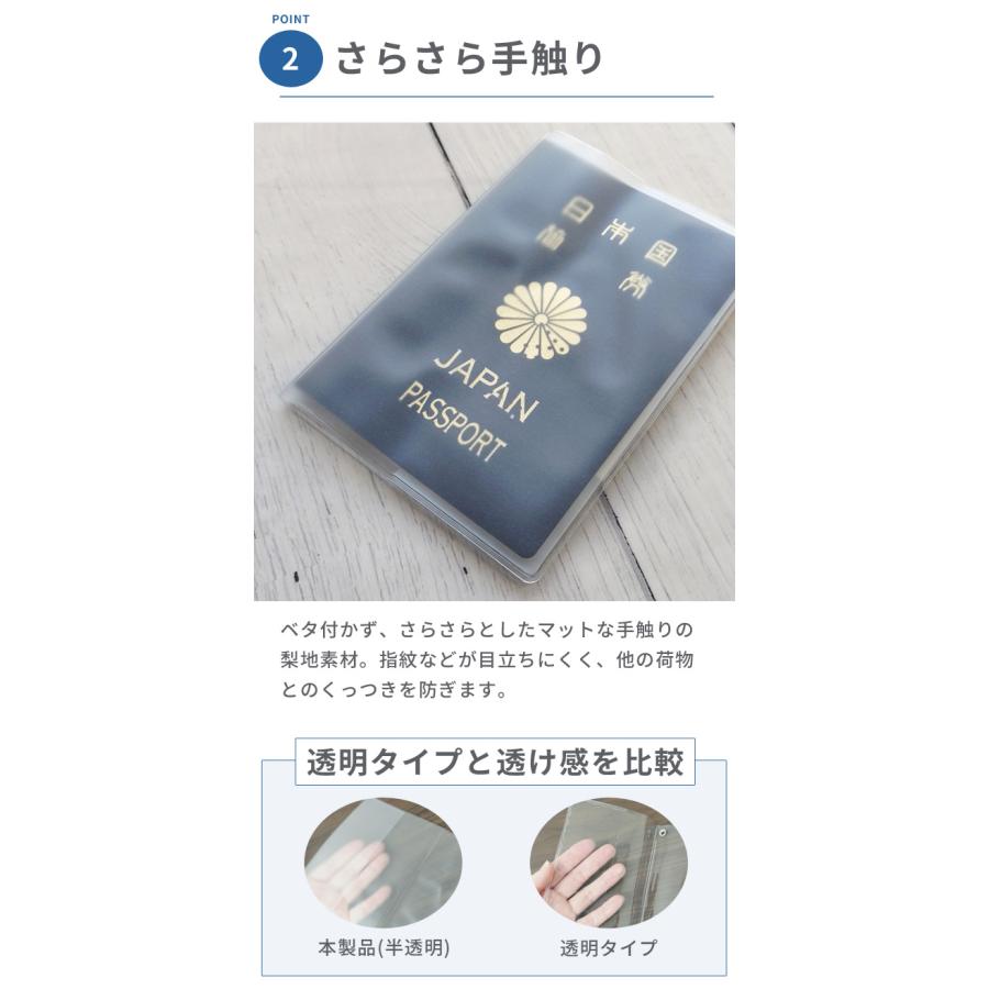 パスポートカバー パスポートケース 半透明 無地 当店オリジナル 海外