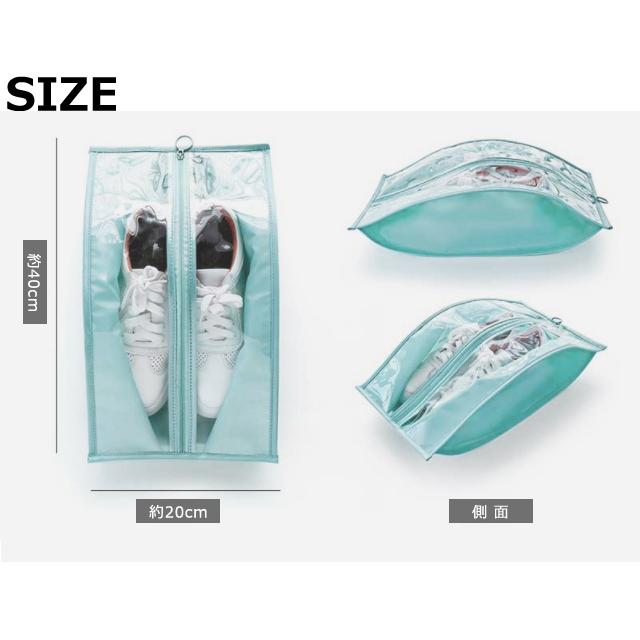 シューズケース 透明窓 シューズバッグ シューズポーチ 靴ケース シューズ収納 靴収納 クツ入れ 部活動用 持ち手付き GPT 5点迄メール便OK(gu1a089) | ブランド登録なし | 06