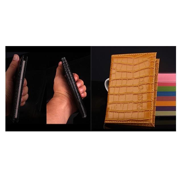 パスポートカバー ケース クロコ 型押し PUレザー ワニ ロゴ入り 海外旅行 おしゃれ シンプル 可愛い GPT アウトレット 8点迄メール便OK(gu1a177) | ブランド登録なし | 04