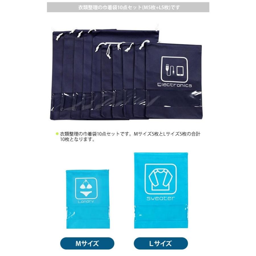 特価 巾着型gpt衣類整理袋10点セット M5枚 L5枚 分類イラスト付き 透明窓ありタイプ アウトレット Gu1a280 Gu1a280 スーツケースと旅行用品のgriptone 通販 Yahoo ショッピング