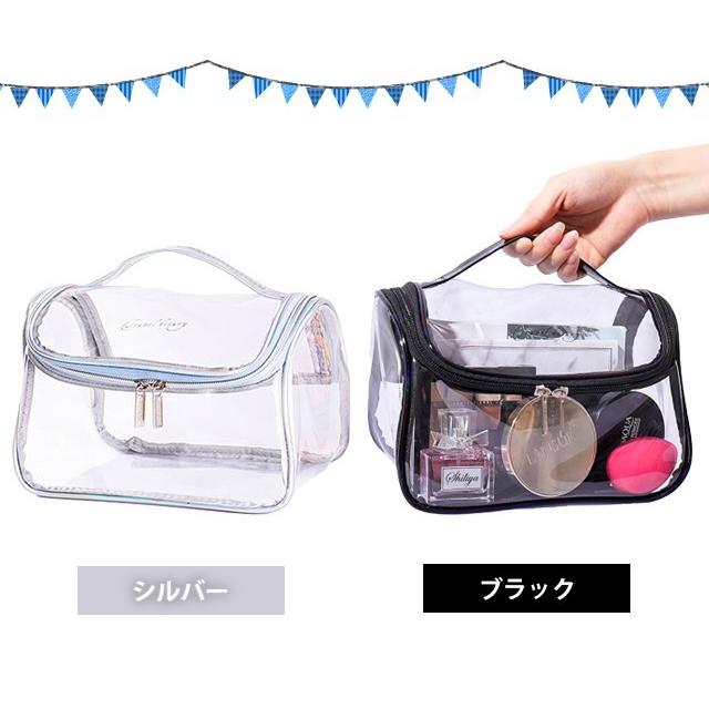 クリア ポーチ バッグ 化粧ポーチ ビニール 透明 取っ手付き PVC かわいい おしゃれ プール 海 ジム 温泉 痛バ アウトレット GPT (gu1a559) | ブランド登録なし | 05