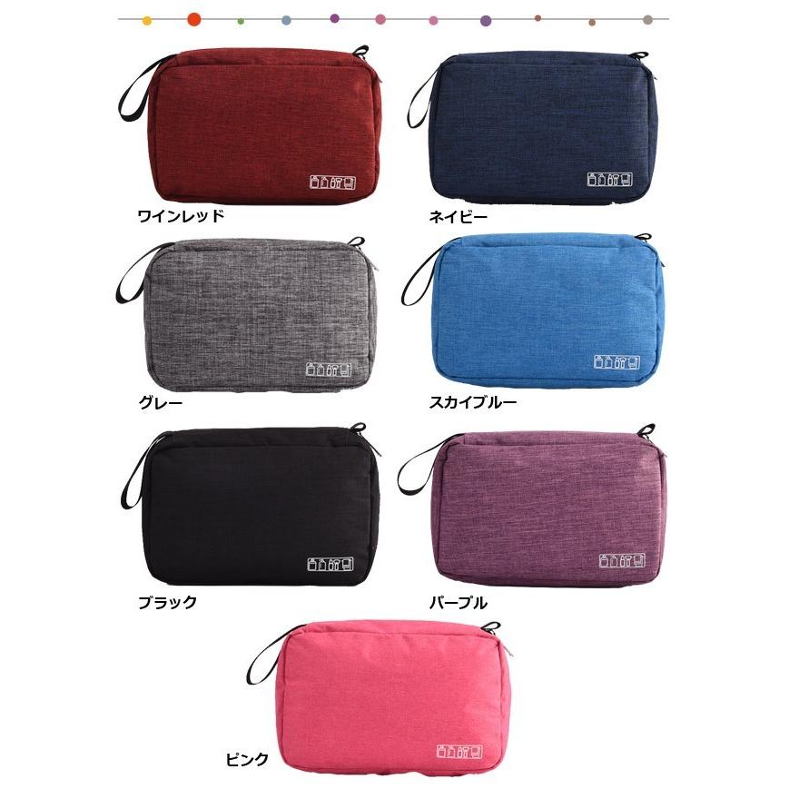 トラベルポーチ 吊り下げポーチ 洗面ポーチ コスメポーチ バスルームポーチ 旅行 大容量 コンパクト おしゃれ 杢調 便利グッズ GPT 1点迄メール便OK(gu1a584) | ブランド登録なし | 03