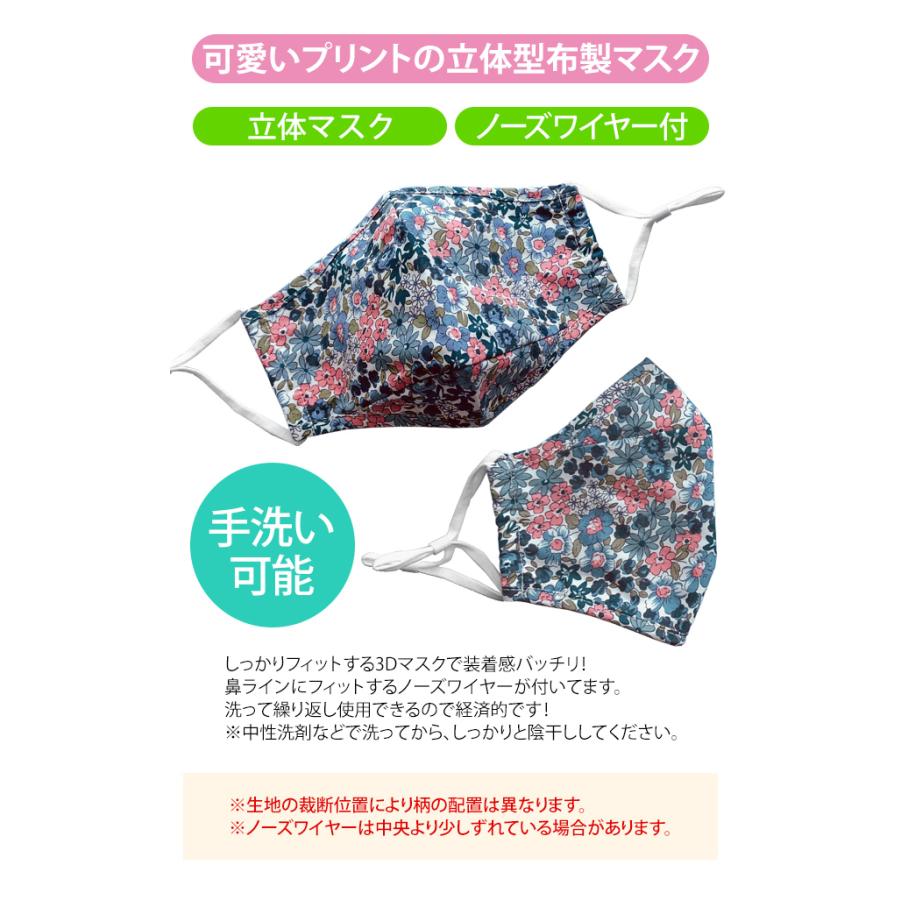 在庫限り！GPT布製マスク 立体タイプ 柄入り 大人用 個包装 綿 かわいい ノーズワイヤー・ポケット・アジャスター付き 15点迄メール便OK(gu1a704) | ブランド登録なし | 02