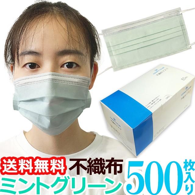 Seal限定商品 即日発送 即納 マスク 在庫あり Gpt 使い捨てマスク8 不織布 500枚 薄い緑色 ミントグリーン 3層構造 箱 50枚入 10 まとめ買い Gu1a763 セット 100 の保証 Www Gran Gusto It