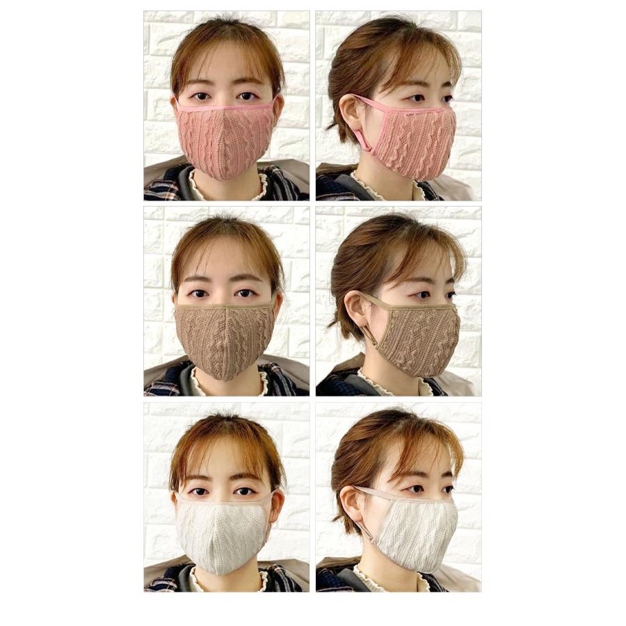マスク 布マスク ニットマスク 3 秋 冬 防寒 あったか 女性 レディース おしゃれ 耳紐 調節可能 ファッション GPT 6点迄メール便OK(gu1a875)在庫限り！ | ブランド登録なし | 08