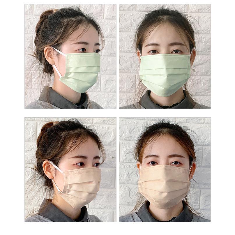 在庫限り！「レビュー記入でメール便送料無料」不織布マスク 使い捨てマスク11 袋入り 20枚 10枚×2 光沢 コーラル 紫 ベージュ GPT(gu1a895)(1通3点迄) | ブランド登録なし | 08