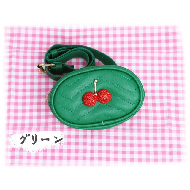 ショルダーバッグ キッズ 子供 女の子 小学生 さくらんぼ キラキラ ボディバッグ ポーチ 斜め掛け 鞄 ウエストポーチ かわいい おしゃれ GPT 送料無料(gu1a897) | ブランド登録なし | 09