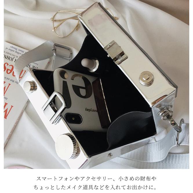 シルバー ショルダーバッグ ハンドル付き チェーン付きショルダーバッグ（ショルダーバッグ）｜SPIRALGIRL