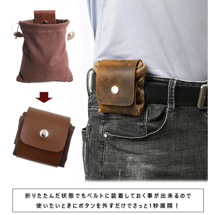 ウエストポーチ ベルトポーチ 帆布製 巾着 ポケット 作業用 DIY ガーデニング 折りたたみ コンパクト GPT 3点迄メール便OK(gu1a970) | ブランド登録なし | 04