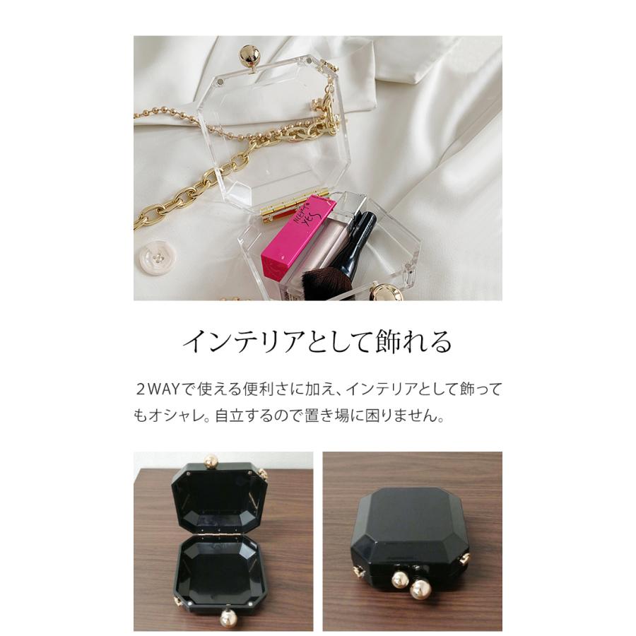 ショルダーバッグ ミニバッグ レディース 透明 クリア チェーンバッグ