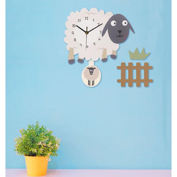 振り子 時計 壁掛け時計 かけ時計 ウォールクロック 静音 無音 子供部屋 リビング 寝室 ヒツジ アニマル かわいい プレゼント インテリア GPT 送料無料(gu1b020) | ブランド登録なし | 08