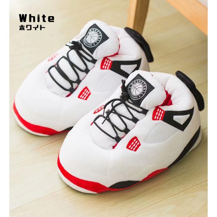 ルームシューズ スポーツシューズ スニーカー型 メンズ レディース 子供 スリッパ 室内履き 冷え対策 ふわふわ ブラック ホワイト GPT 送料無料 (gu1b059) | ブランド登録なし | 06