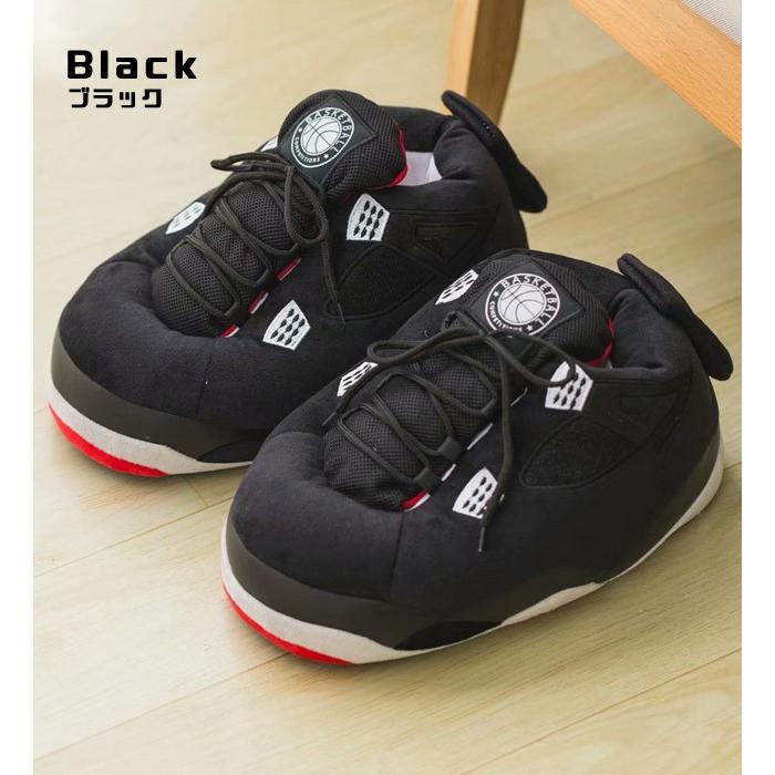 ルームシューズ スポーツシューズ スニーカー型 メンズ レディース 子供 スリッパ 室内履き 冷え対策 ふわふわ ブラック ホワイト GPT 送料無料 (gu1b059) | ブランド登録なし | 07